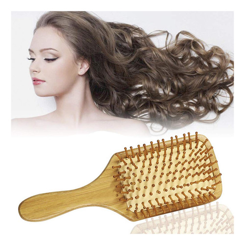 Cepillo For El Cabello Peine De Bambú Cepillo For El