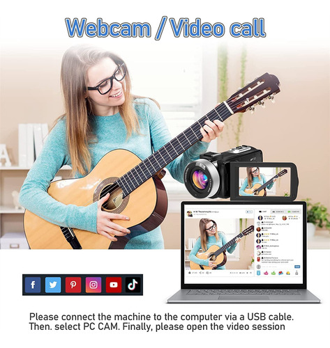 Videocámara Profesional 4k Wifi Cámara De Vídeo Digital
