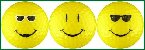 Cara Sonriente Amarilla Variedad Pelota De Golf Juego De Reg