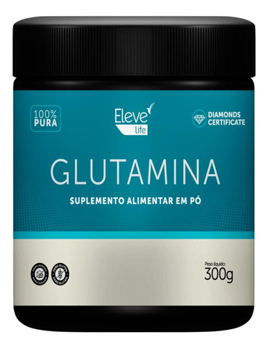 Glutamina 300g - 1 Unidade Eleve Life + E-book
