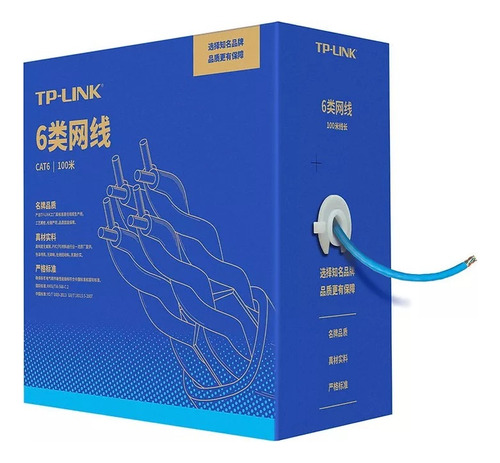 Tp-link Cable Utp Cat6 Indoor 100mts (100% Cobre) Tl-ec6-100
