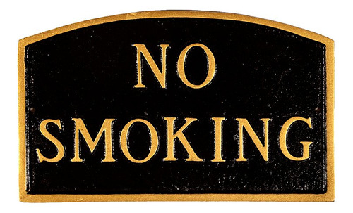Montague Placa Productos Sp-9sm-bg No Smoking Arco Declaraci