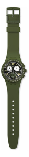 Reloj Swatch Nothing Basic About Green Susg406 Correa Verde Bisel Verde Fondo Verde