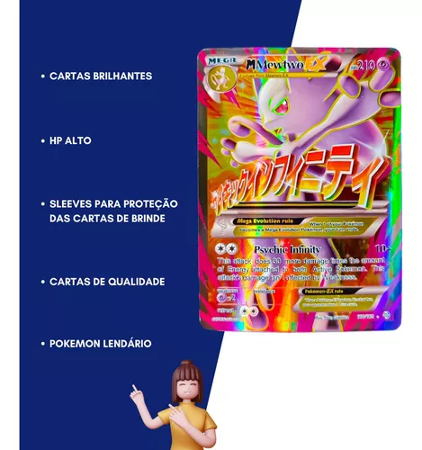 Carta Pokemon Mega Mewtwo Y Full Art / Cartinha Mega Mewtwo