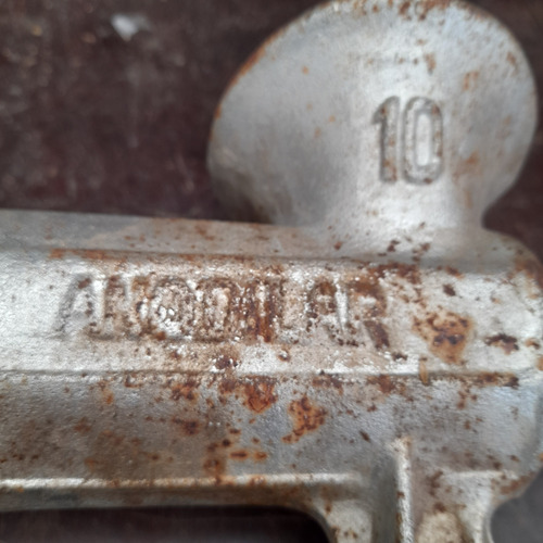 Moedor De Carne Manual Antigo Número 10 Anodilar Funcionando