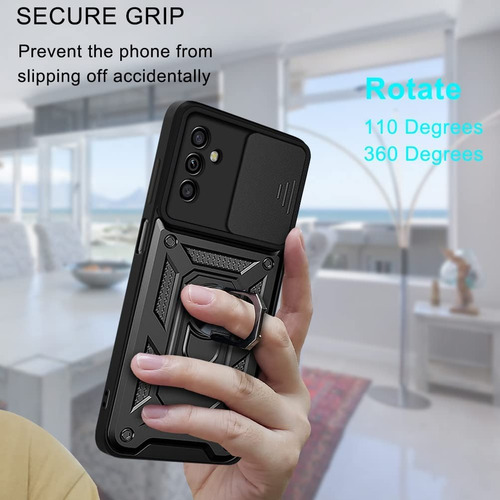 Funda Para Galaxy A56 Case Uso Rudo Protección Lentes + Mica Negro Short Hanging Rope