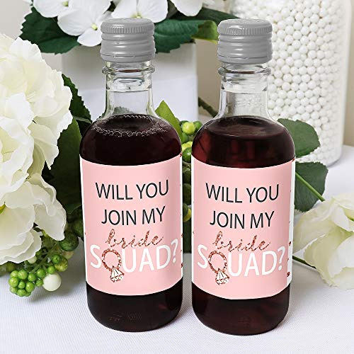 ¿te Unirás A Mi Brigada De Novias? - Mini Botella De Vino Y
