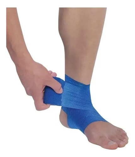 Pack X2 Venda Cohesiva Elástica 5cmx4,5m Venda Autoadherente Marin Vendas Adhesivas Color Azul Perfectas Para Rehabilitacion Esguinces Fracturas, Vendas Uso Deportivo Color Azul Vendas Elasticas