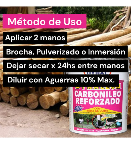 Carbolineo Reforzado Tineta Dynal Para Madera 17 Litros