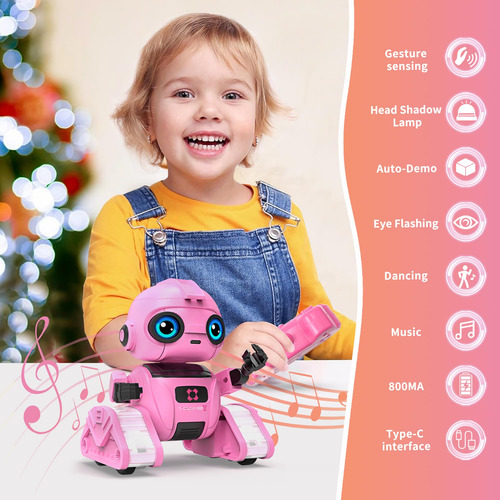 Autos Robot Control Remoto Rosa Regalo Navidad