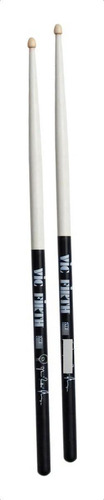Palo de madera Questlove Sat Vic Firth, color blanco y negro, tamaño 43,18 cm