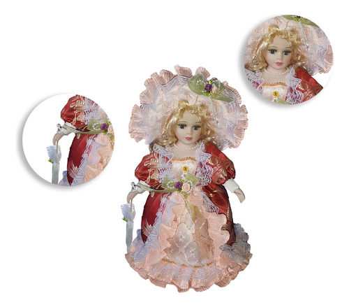 Accesorios De Casa De Muñecas En Miniatura Rojo Vintage
