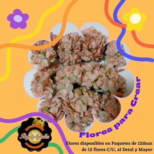 Imagen 4 de 9 de Flores Decorativas Para Recuerditos, Adornos, Manualidades