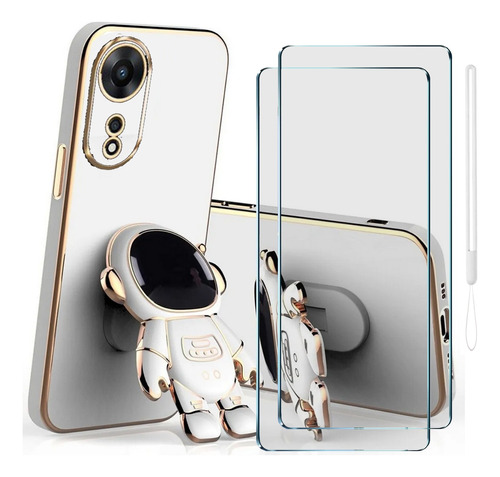 Funda De Para Oppo A78 4g Astronauta + 2mica + Correas