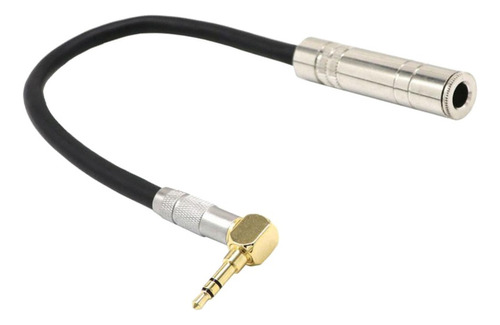 3.5mm Jack 90 Grados Macho En Ángulo A 6.35 Hembra Cable De