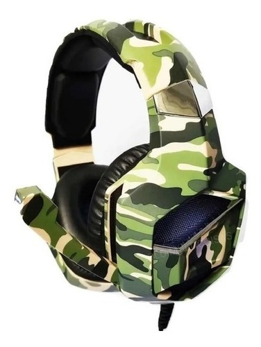 Imagem 2 de 5 de Headset Gamer Led Camuflado 7.1 P3 Usb Oferta