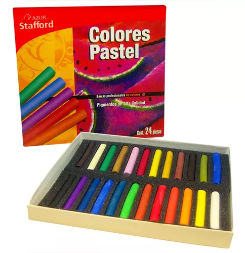 Pintura Pastel Seco en Lápiz Sin Madera Azor Stafford Colores surtidos 14  piezas