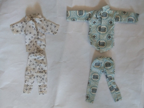 Barbie Conjunto Ropa Camisa Pantalón Pijama Traje Por Pieza (Usado)