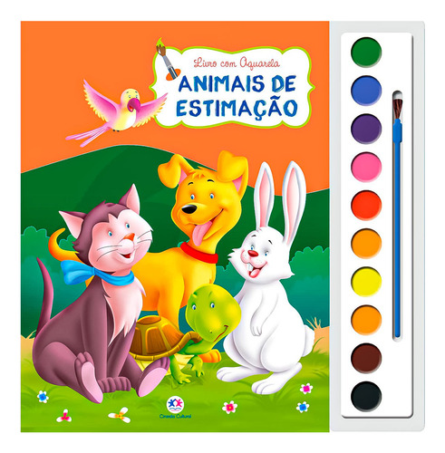 Livro Com Aquarela Animais De Estimação - Ciranda Cultural