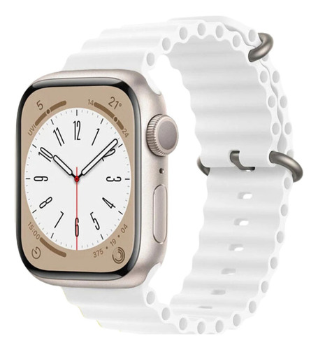 Pulsera Ocean para Apple Watch Ultra, 49 mm, 45 mm, 44 mm, 42 mm, color blanco