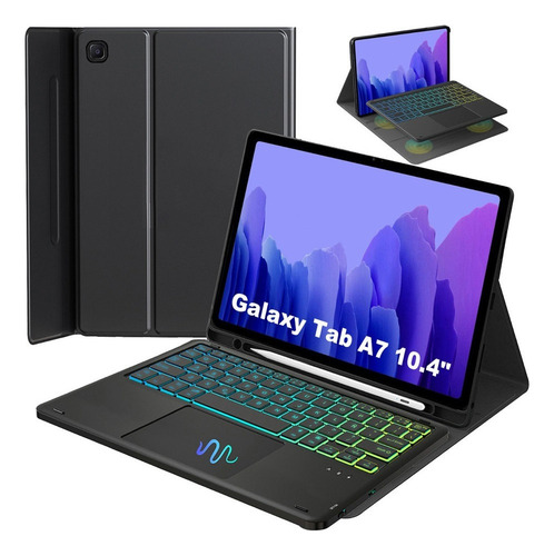 Funda Teclado Táctil Lluminado Para Galaxy Tab A7 10.4 T500