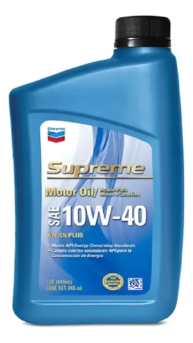 Aceite Supreme Para Motor A Gasolina 10w40 12pzs Chevron | Meses