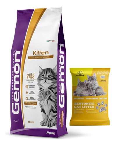 Gemon Cat 7kg Kitten Pollo Y Arroz Con Regalo