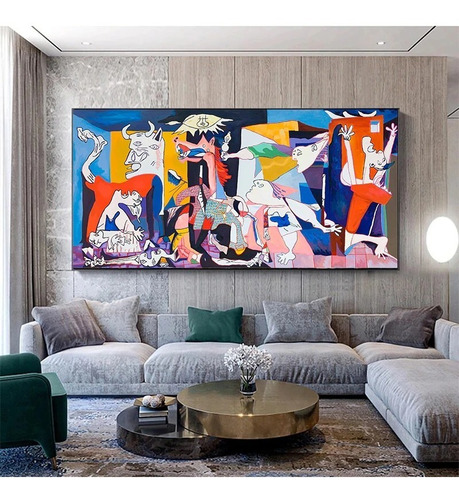Cuadro- Guernica Pablo Picasso-color 1 Canvas 125x60 Cm.