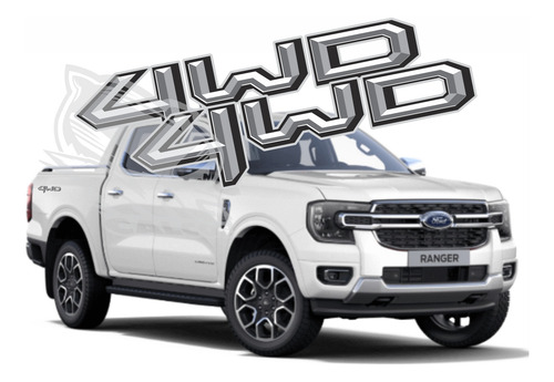 Stickers Ford Ranger 4wd Compatible 2023 - 2024 - 2025