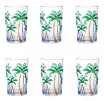 Comprar Jogo De 6 Taças 340ml Para Água E Vinho Kit Palm Tree Ke