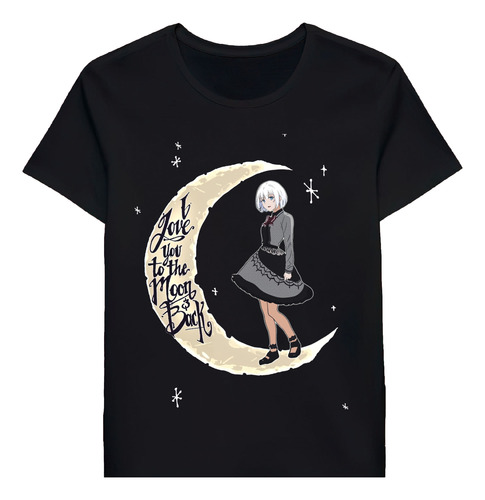 Remera Siesta I Love You To The Moon And Black The Ive I2175