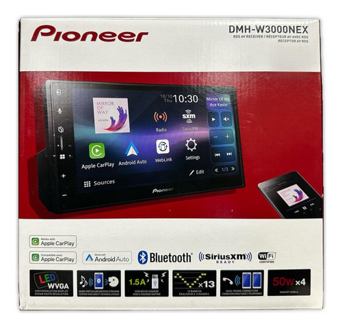 Pantalla Pioneer Dmhw3000nex 6.8 PLG Carplay Android Weblink