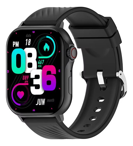 Reloj Inteligente Smartwatch G08 Gps Integrado Amoled Unisex Plateado Deportiva Negro Plateado