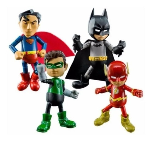 Herocross Kit Mini Hmf Dc Liga Da Justiça Batman Flash 8cms