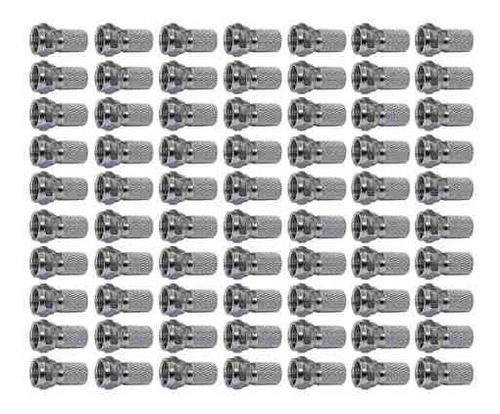 Imagem 2 de 4 de 100pcs Conector F Rosca Rg59 Para Cabo Coaxial Pacote