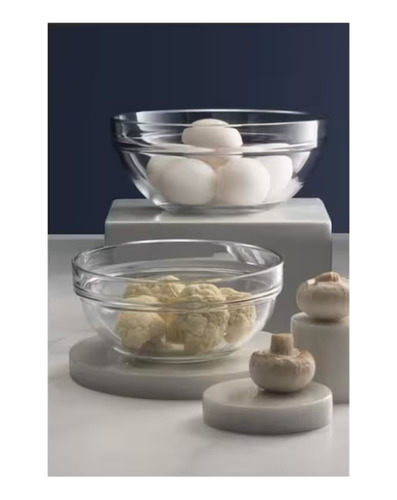 Imagen 4 de 5 de Bowl Ensaladera 26 Cm Recipiente Vidrio Grande Pasabahce