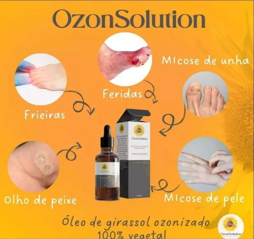 Óleo Ozonizado De Girassol Vegano - 20 Ml Em Vidro Ambar Suave