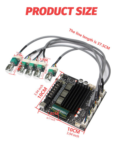 Placa De Amplificador Digital 2.1 Canal Robusta Diy Placa