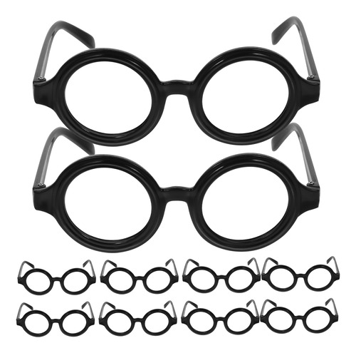 Gafas De Sol Negras Para Niños, Unisex, Sin Lentes, A La Mod