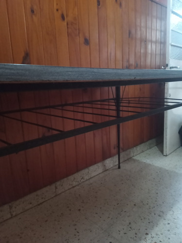 Mesa Enchapada Formica Retro Gris Negro