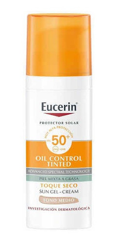 Oil Control Protector Solar Facial Toque Seco Tono Medio