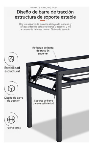 Minimalista Mesa Escritorio De Ordenador Plegable 100cm Negro