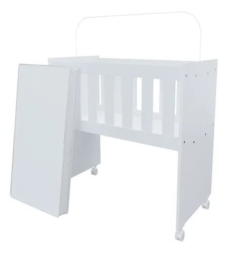comprar Neloja Mini Berço Malu Moises Para Quarto Do Bebê Com Rodizios Para Meninos E Meninas Moderno Com Colchão Multifuncional Kids Cor Branco