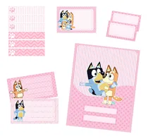 Comprar Kit Etiquetas Escolares \u002F Texto Editable - Bluey Rosa