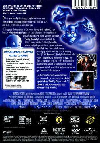 Dvd Casper ( Gasparin ) 1995 - Brad Silberling / Christina R