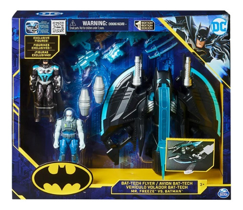 Figuras Mr Freeze Vs Batman Vehiculo Volador 10 Accesorios