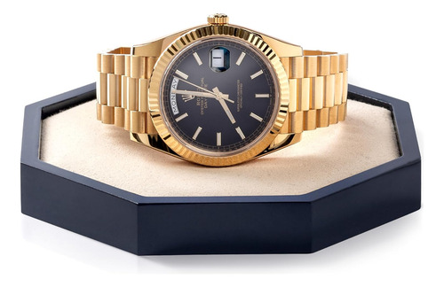 Almohadilla De Reloj Octágono, Azul Marino/crema, Moderno