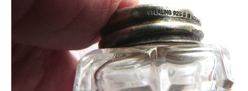 Monijor62-antiguo Coleccion Plata Esmalte Cristal Salero (Usado)