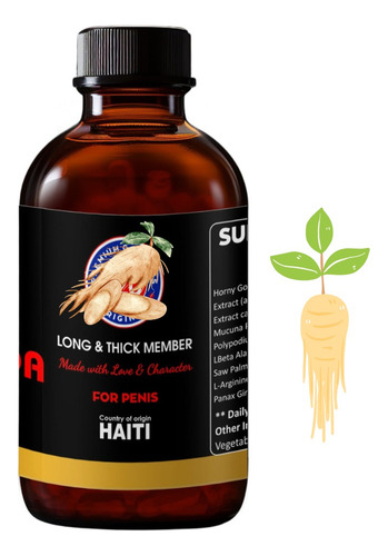 Potenciador Sexual Erección Fuerte Y Prolongada Ginseng Rojo