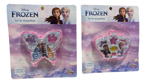 Set De Maquillaje Infantil Frozen Disney Mariposa O Corona Con Sombras Mas Aplicador Sebigus Tiny 3163
